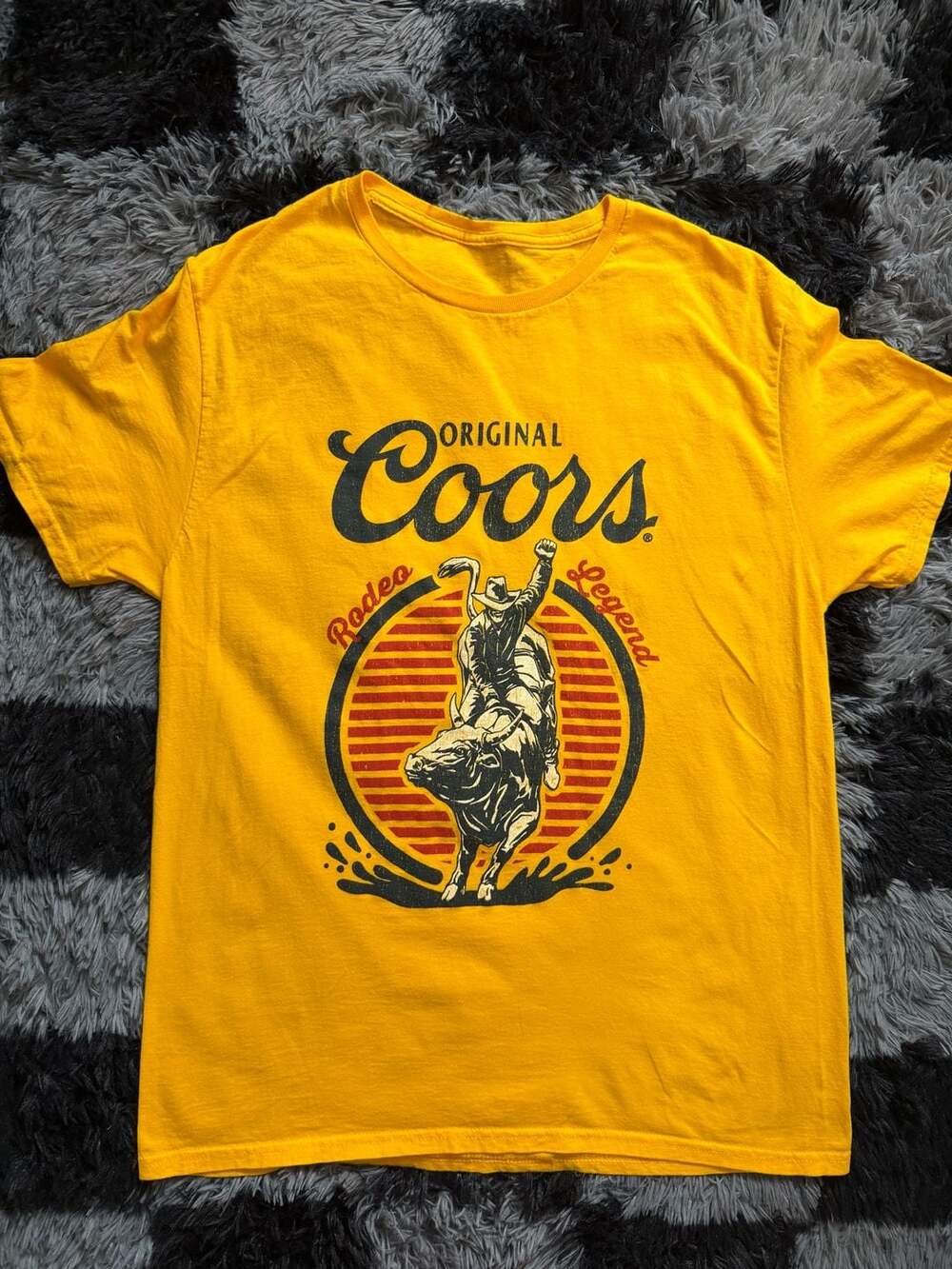 Tee Luv Original Coors Rodeo Legend Cowboy Graphic T-Shirt